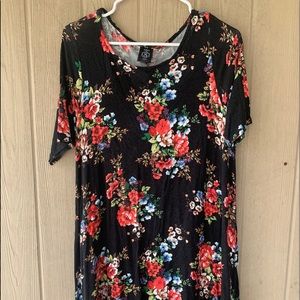 Agnes & Dora Black Floral Dress Sz Large